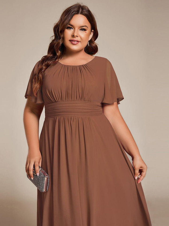Portofino™- Chiffon Round Neckline Wedding Guest Dress