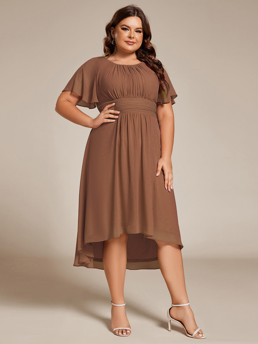 Portofino™- Chiffon Round Neckline Wedding Guest Dress