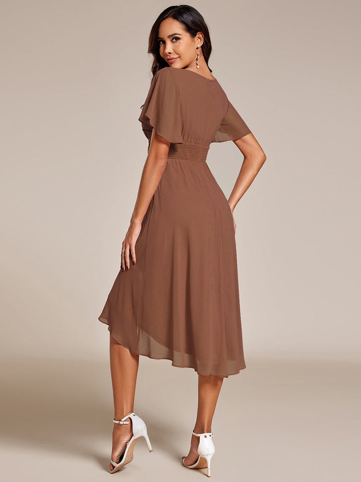 Portofino™- Chiffon Round Neckline Wedding Guest Dress