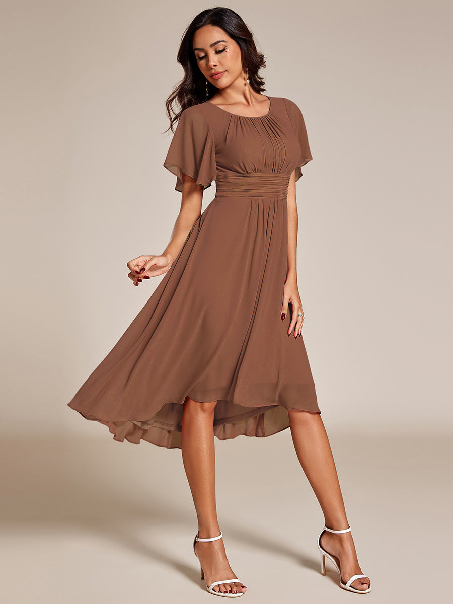 Portofino™- Chiffon Round Neckline Wedding Guest Dress