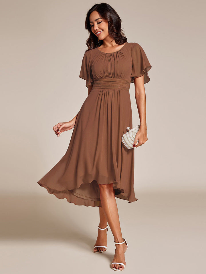 Portofino™- Chiffon Round Neckline Wedding Guest Dress