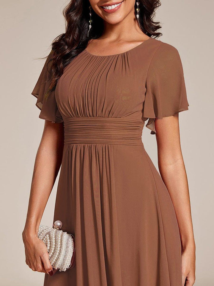 Portofino™- Chiffon Round Neckline Wedding Guest Dress