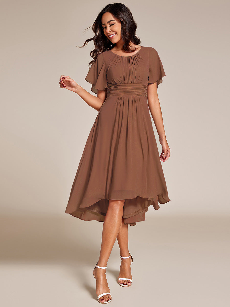 Portofino™- Chiffon Round Neckline Wedding Guest Dress