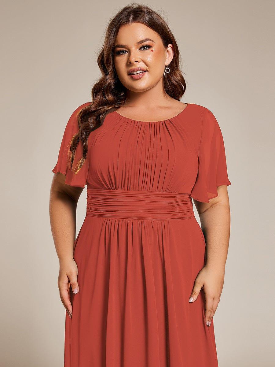 Portofino™- Chiffon Round Neckline Wedding Guest Dress