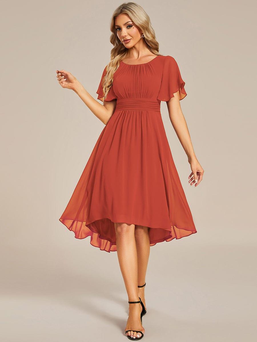 Portofino™- Chiffon Round Neckline Wedding Guest Dress
