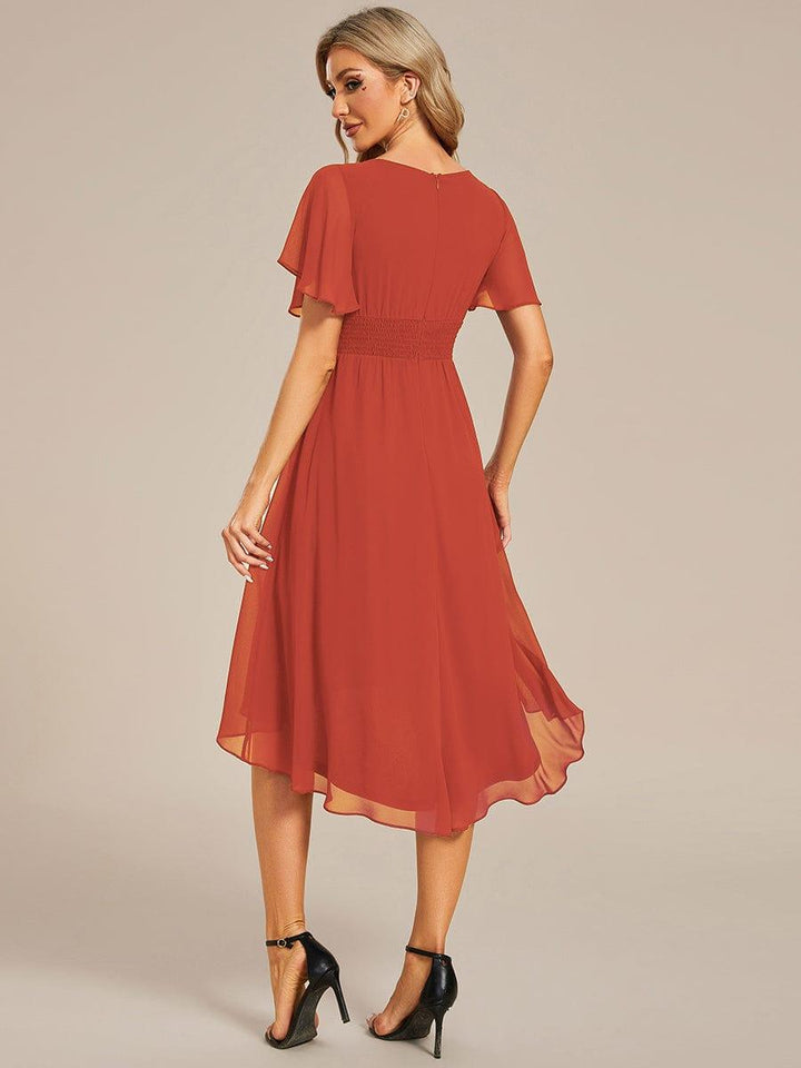 Portofino™- Chiffon Round Neckline Wedding Guest Dress