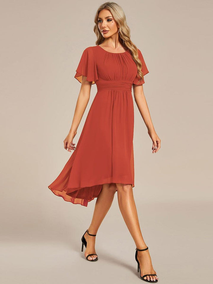 Portofino™- Chiffon Round Neckline Wedding Guest Dress