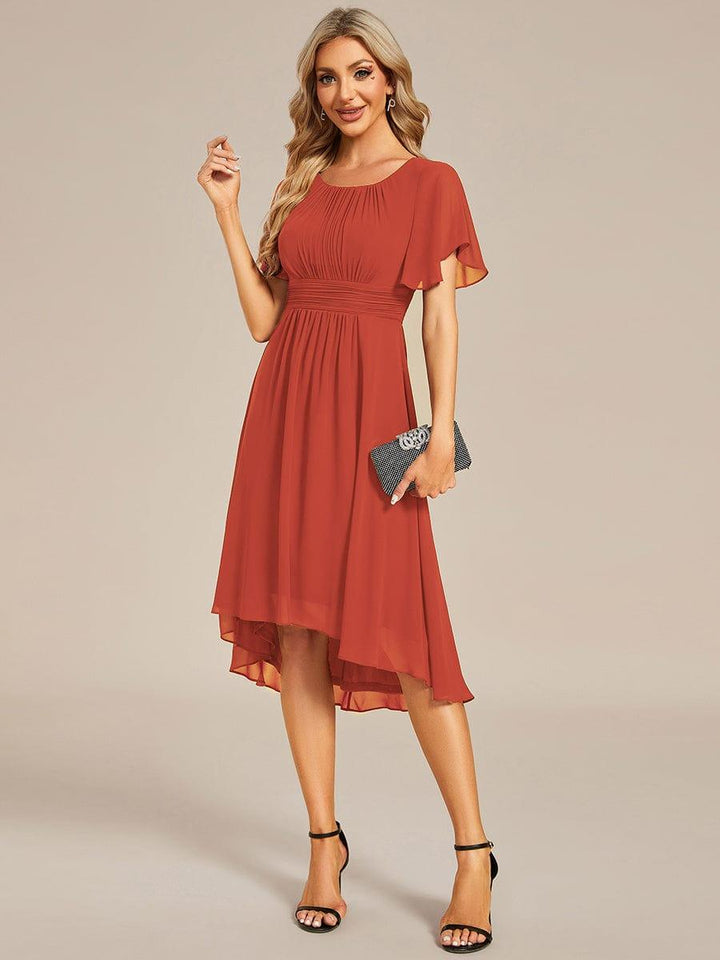Portofino™- Chiffon Round Neckline Wedding Guest Dress