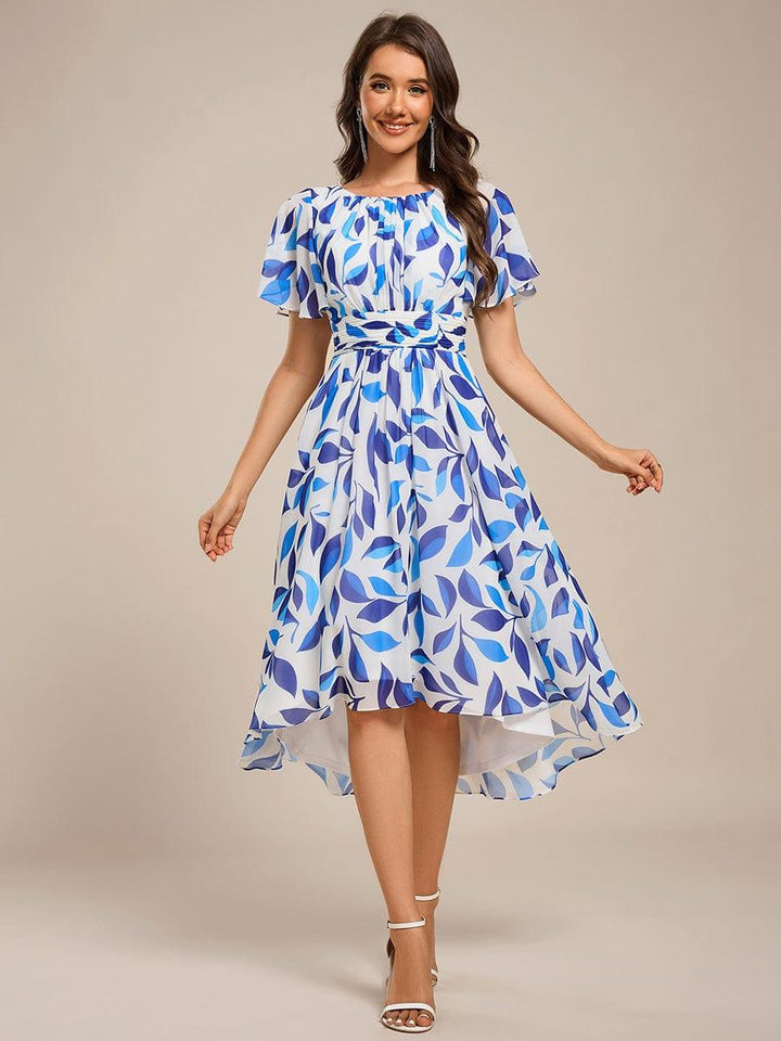 Portofino™- Chiffon Round Neckline Wedding Guest Dress