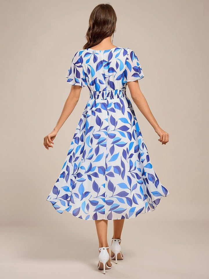 Portofino™- Chiffon Round Neckline Wedding Guest Dress