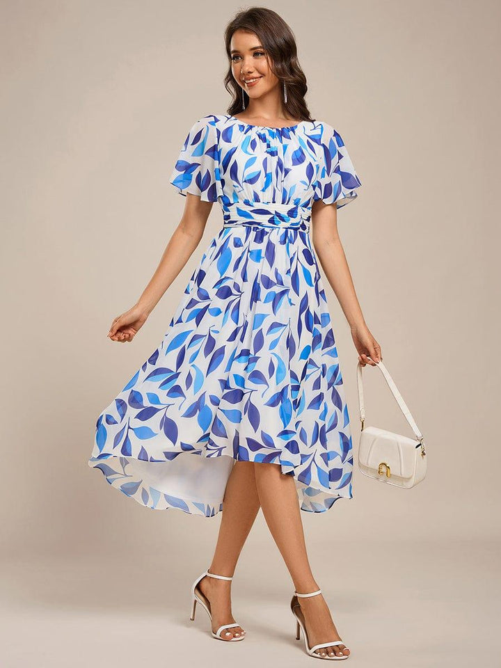 Portofino™- Chiffon Round Neckline Wedding Guest Dress