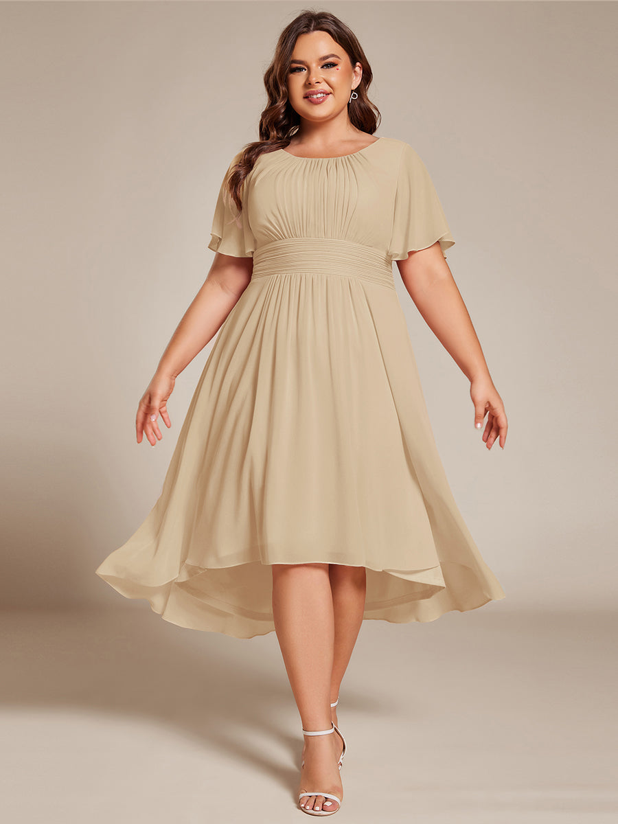 Portofino™- Chiffon Round Neckline Wedding Guest Dress