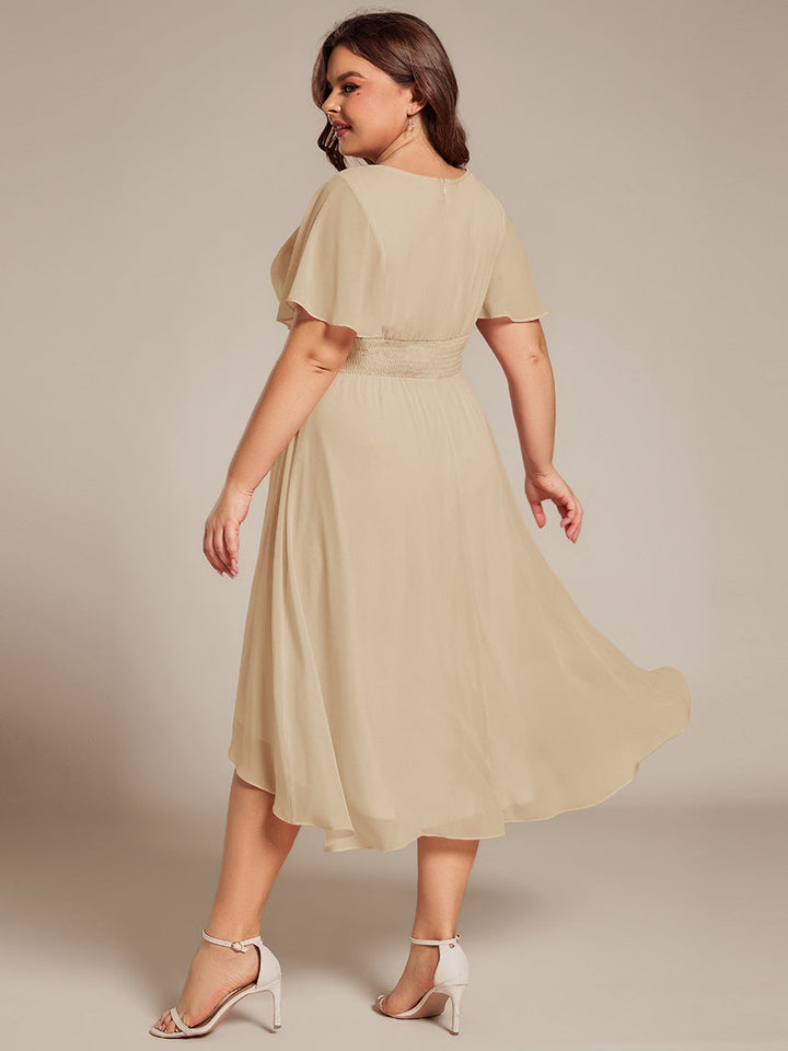 Portofino™- Chiffon Round Neckline Wedding Guest Dress