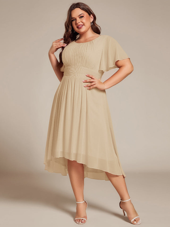 Portofino™- Chiffon Round Neckline Wedding Guest Dress