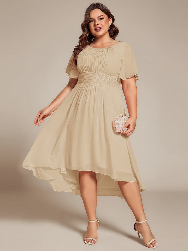 Portofino™- Chiffon Round Neckline Wedding Guest Dress