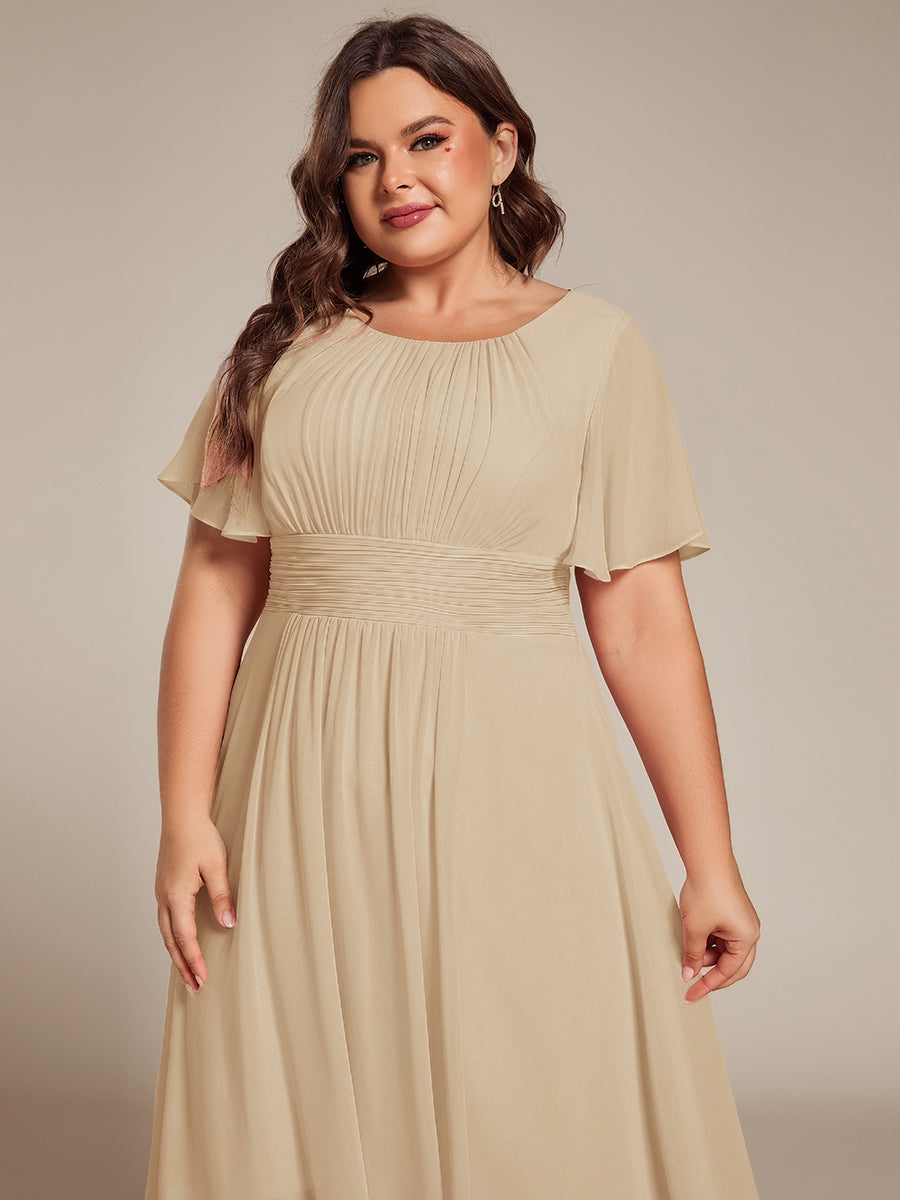 Portofino™- Chiffon Round Neckline Wedding Guest Dress