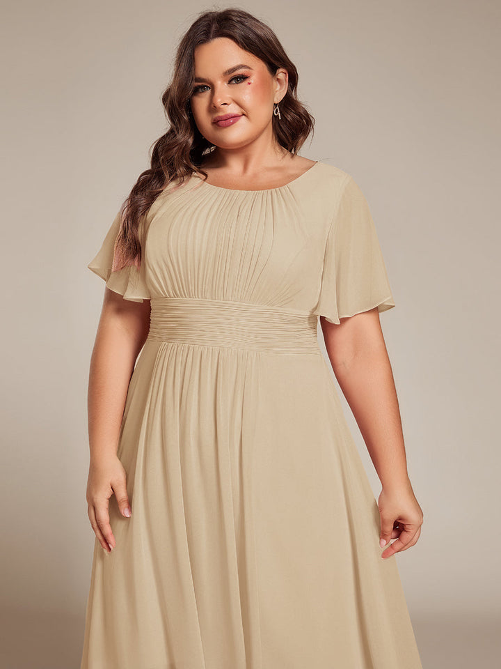 Portofino™- Chiffon Round Neckline Wedding Guest Dress