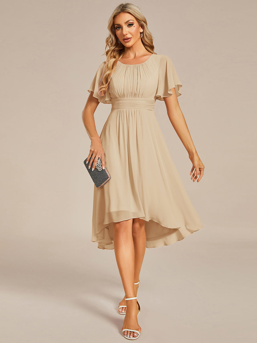 Portofino™- Chiffon Round Neckline Wedding Guest Dress