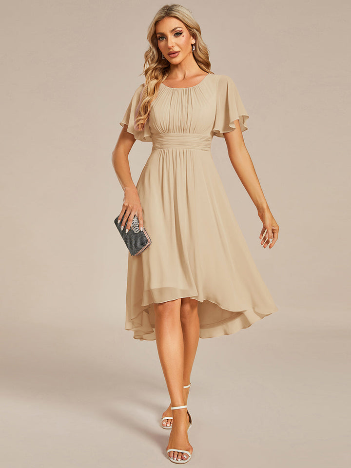 Portofino™- Chiffon Round Neckline Wedding Guest Dress