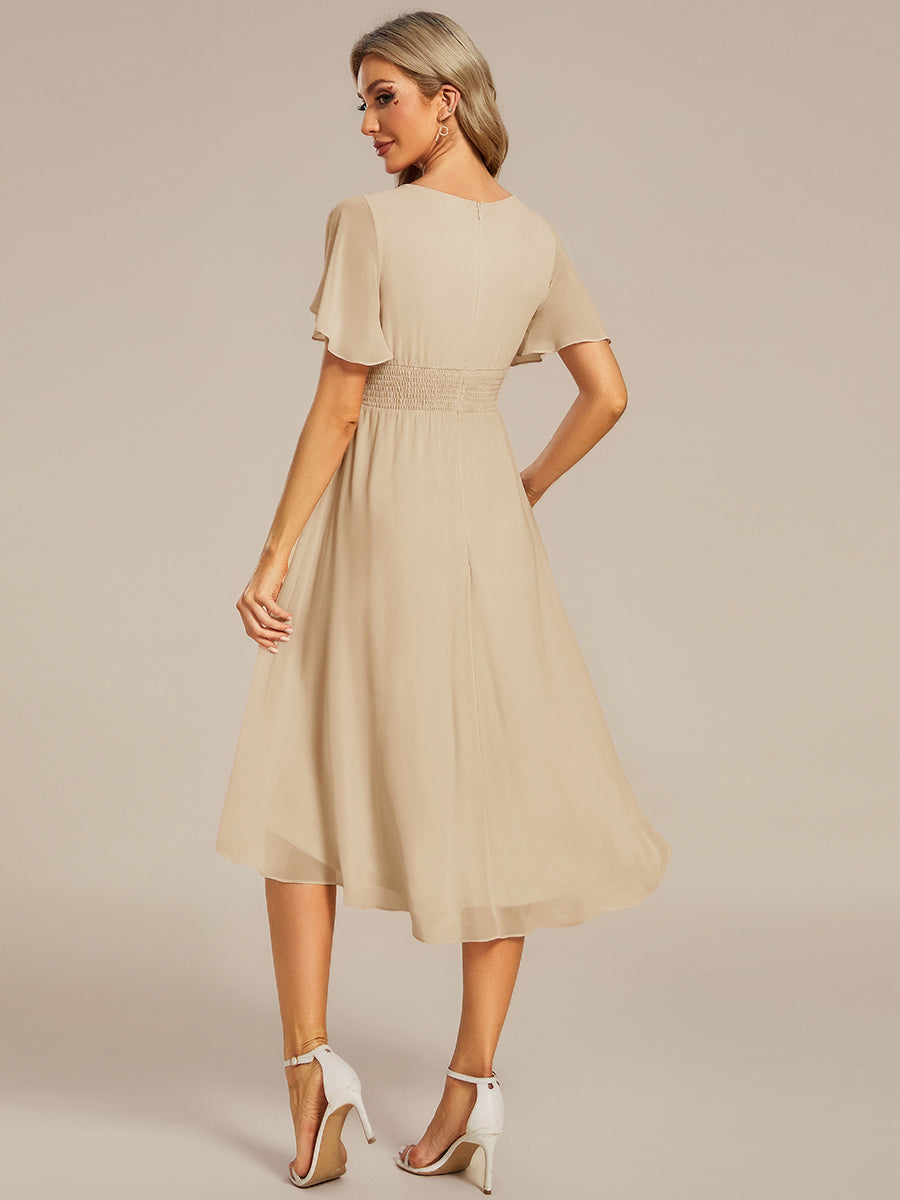 Portofino™- Chiffon Round Neckline Wedding Guest Dress