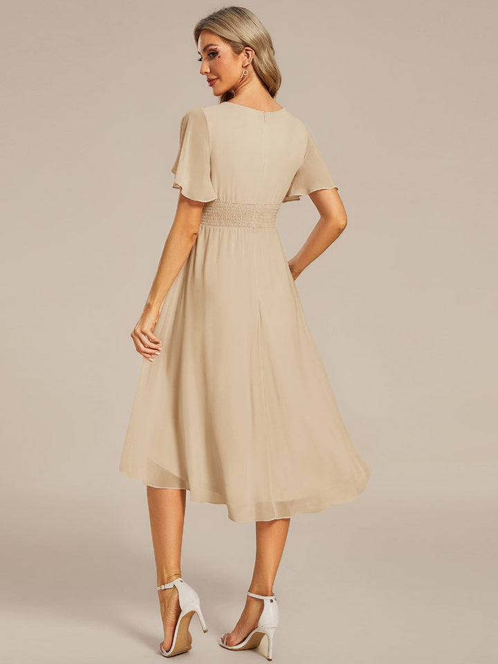 Portofino™- Chiffon Round Neckline Wedding Guest Dress