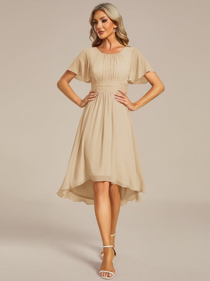 Portofino™- Chiffon Round Neckline Wedding Guest Dress