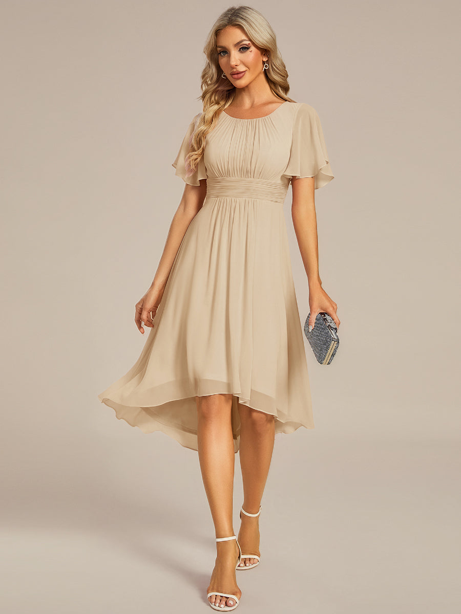 Portofino™- Chiffon Round Neckline Wedding Guest Dress