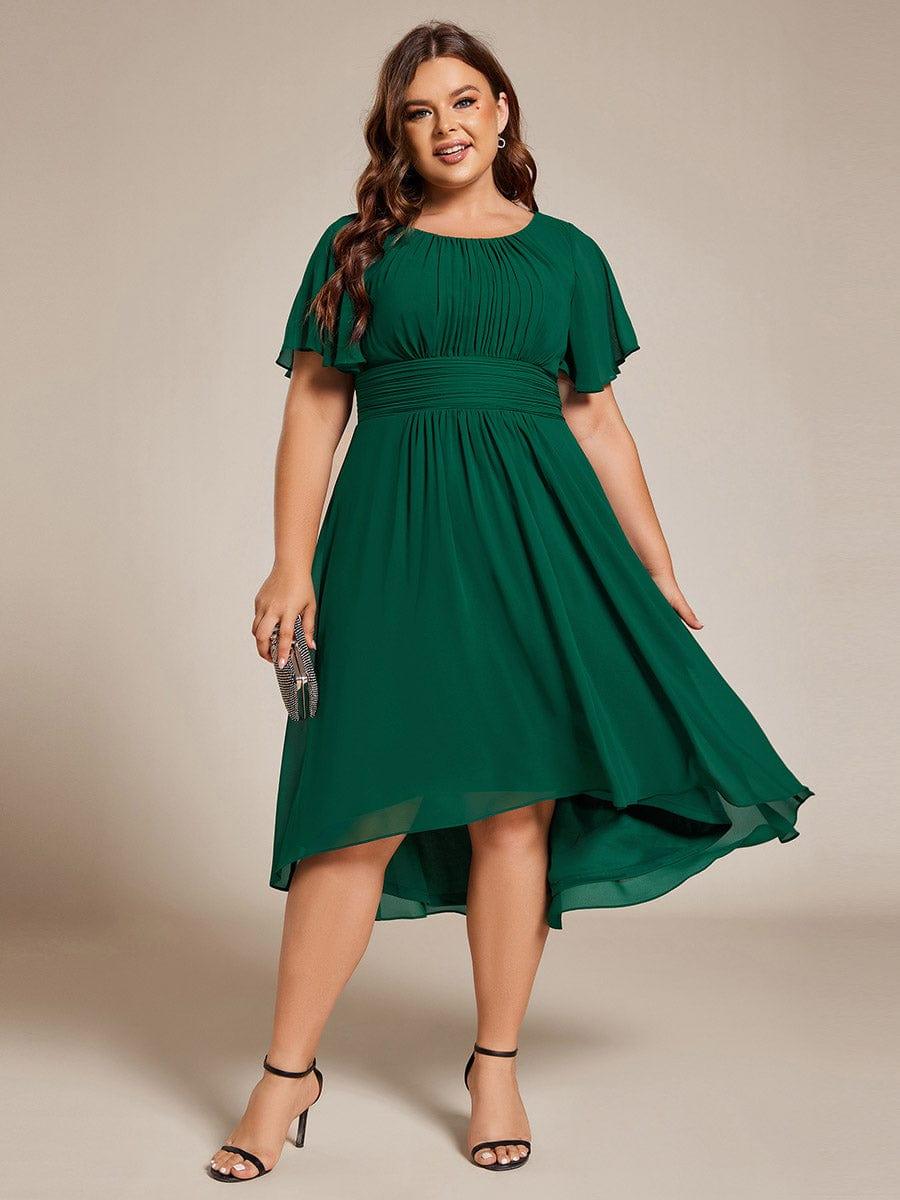 Portofino™- Chiffon Round Neckline Wedding Guest Dress