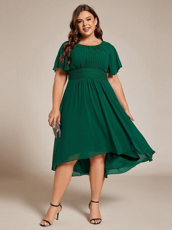 Portofino™- Chiffon Round Neckline Wedding Guest Dress