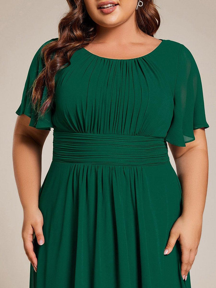 Portofino™- Chiffon Round Neckline Wedding Guest Dress