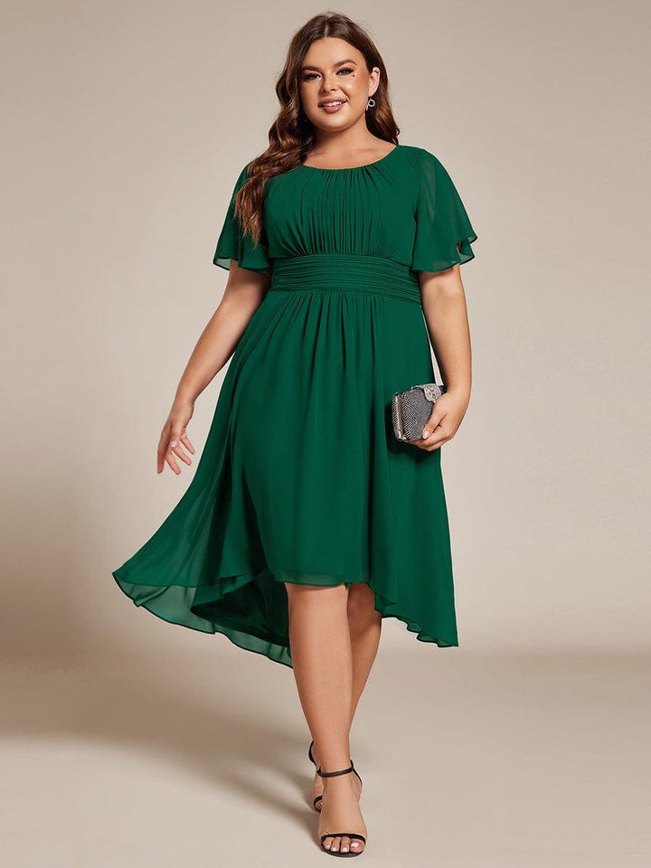 Portofino™- Chiffon Round Neckline Wedding Guest Dress