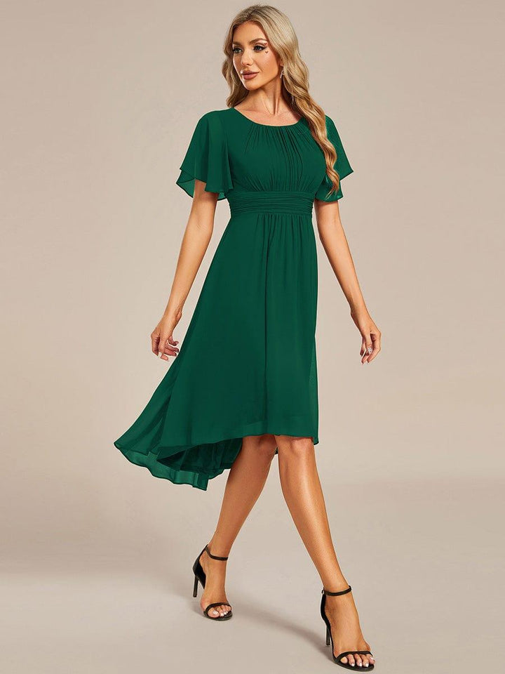 Portofino™- Chiffon Round Neckline Wedding Guest Dress