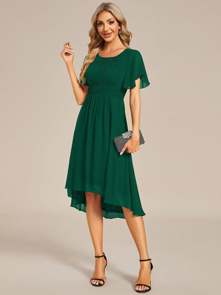 Portofino™- Chiffon Round Neckline Wedding Guest Dress