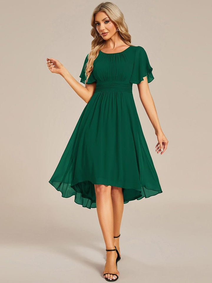Portofino™- Chiffon Round Neckline Wedding Guest Dress