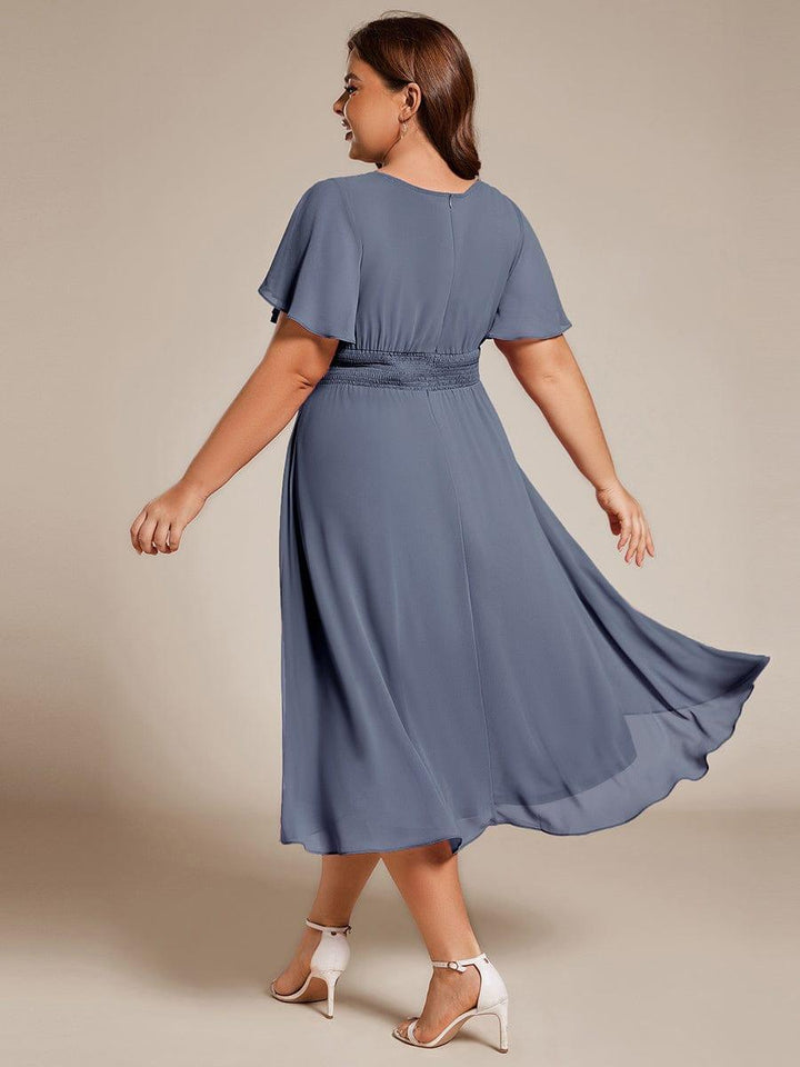 Portofino™- Chiffon Round Neckline Wedding Guest Dress