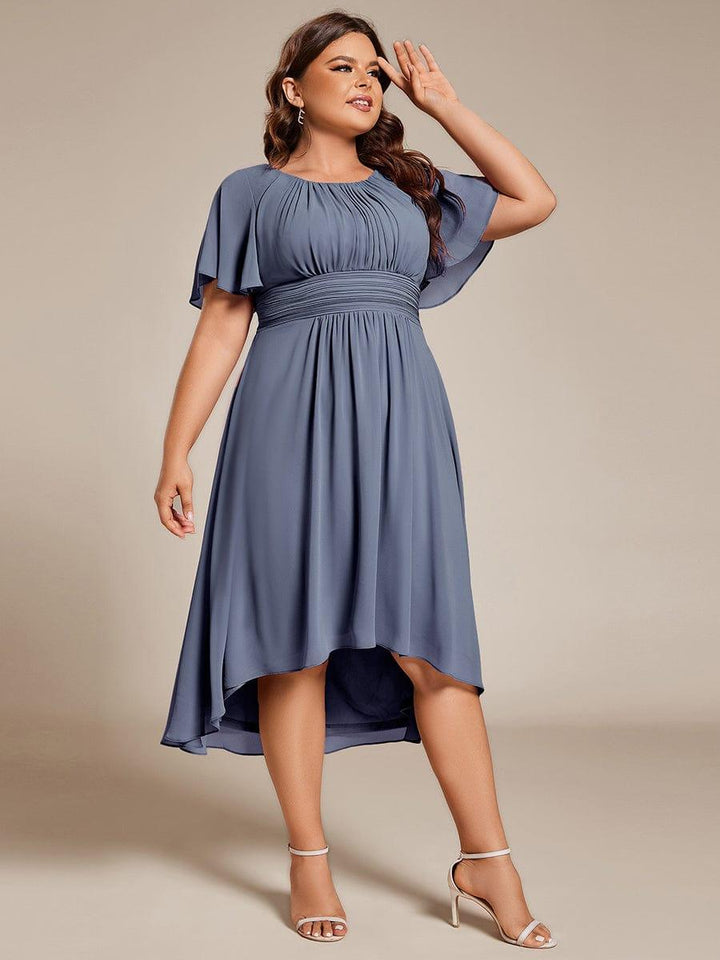 Portofino™- Chiffon Round Neckline Wedding Guest Dress