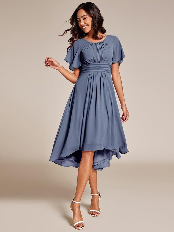Portofino™- Chiffon Round Neckline Wedding Guest Dress