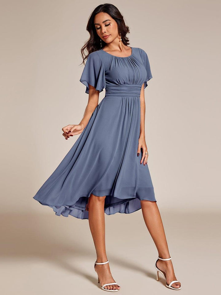 Portofino™- Chiffon Round Neckline Wedding Guest Dress