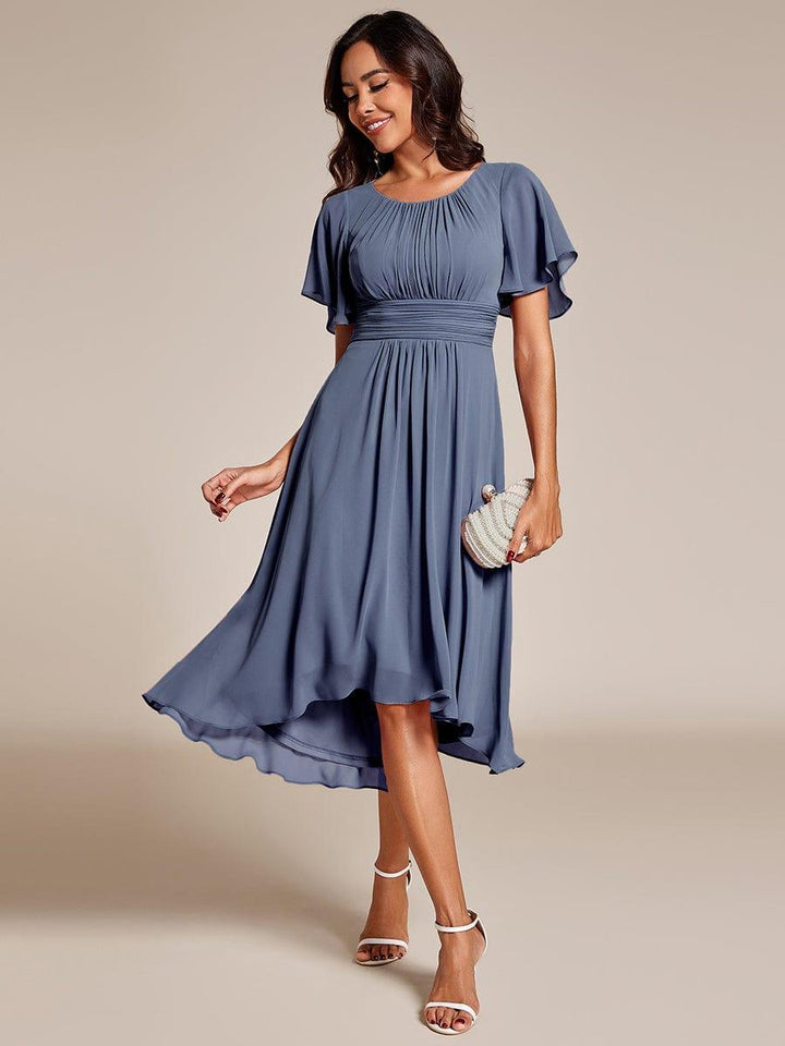 Portofino™- Chiffon Round Neckline Wedding Guest Dress