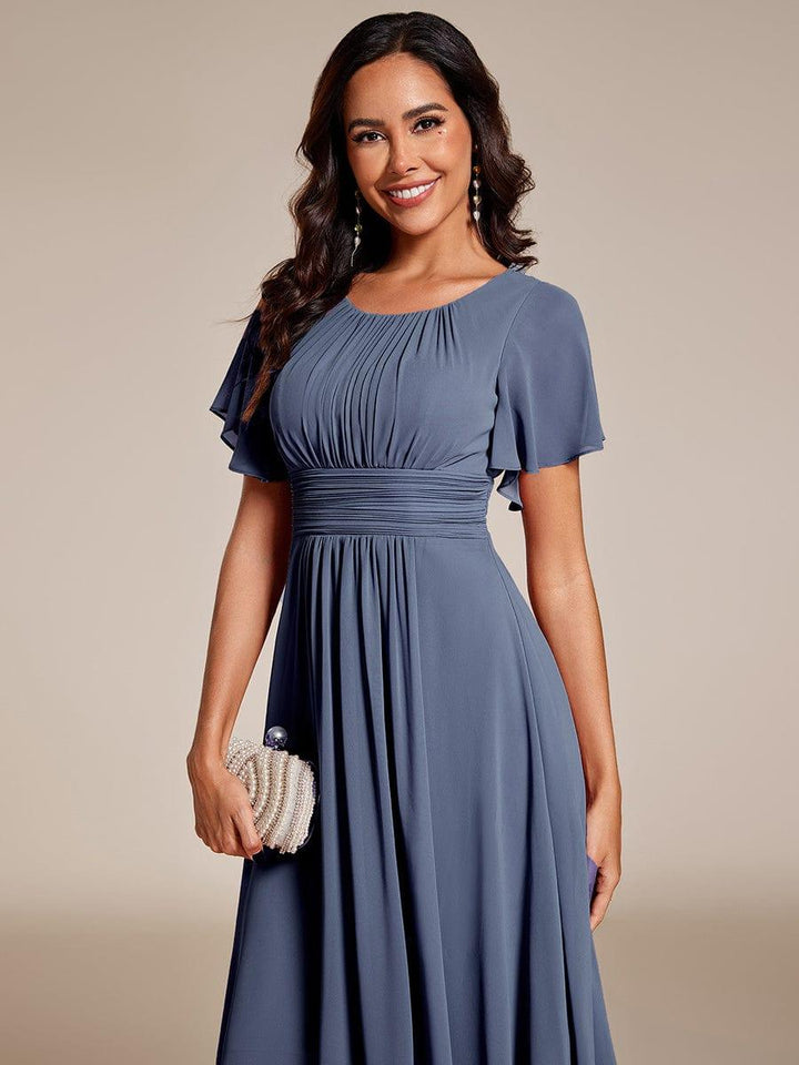 Portofino™- Chiffon Round Neckline Wedding Guest Dress