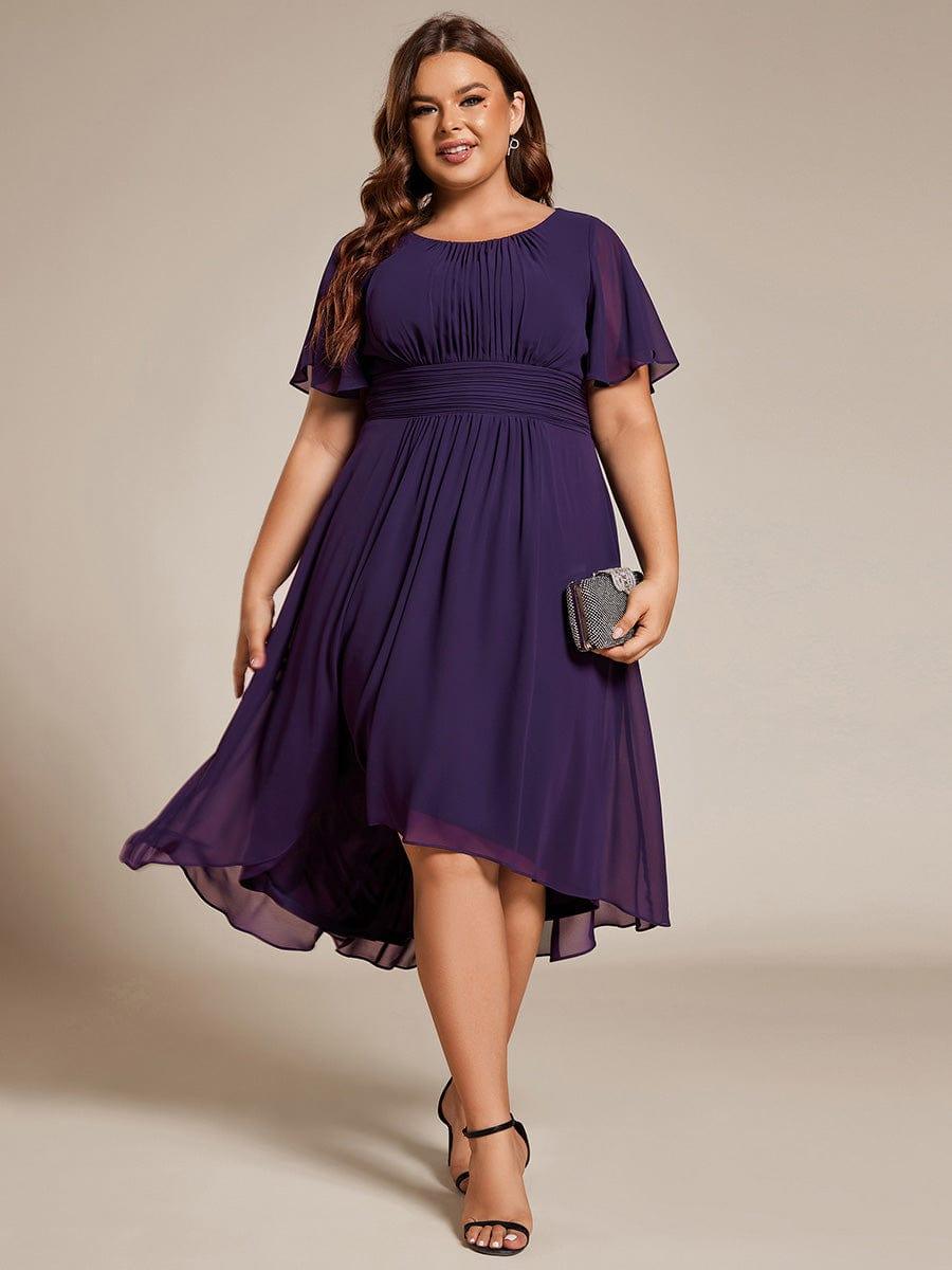 Portofino™- Chiffon Round Neckline Wedding Guest Dress