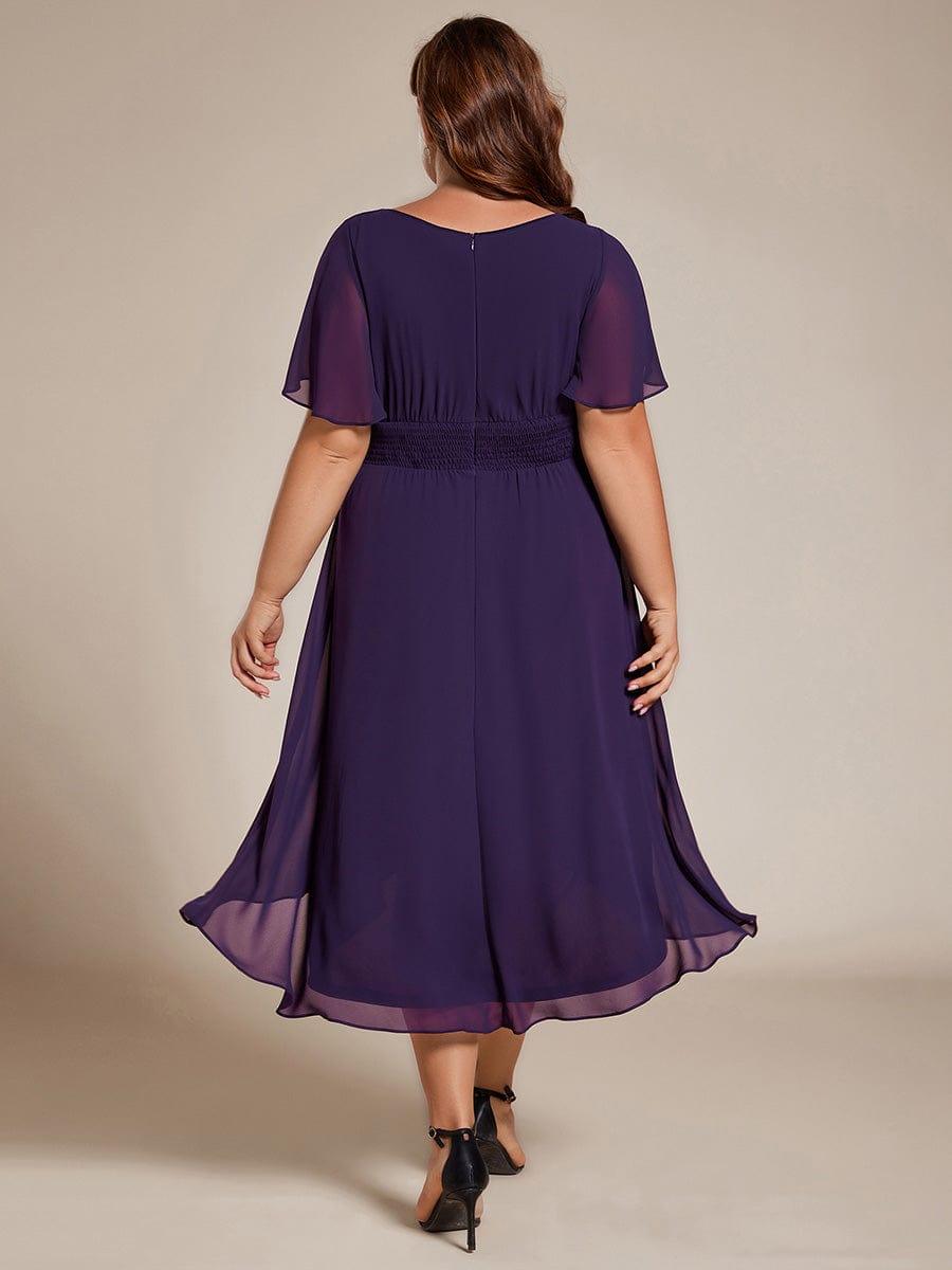 Portofino™- Chiffon Round Neckline Wedding Guest Dress