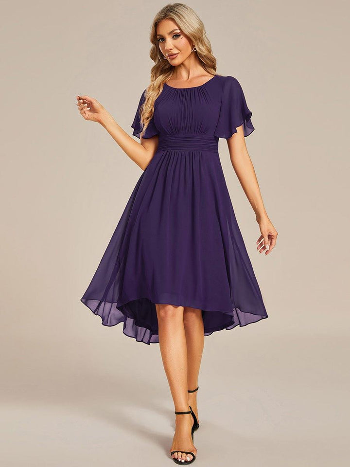 Portofino™- Chiffon Round Neckline Wedding Guest Dress