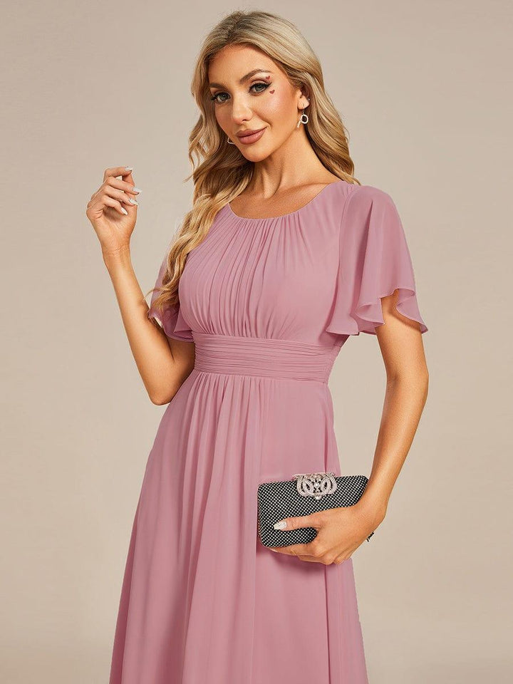 Portofino™- Chiffon Round Neckline Wedding Guest Dress