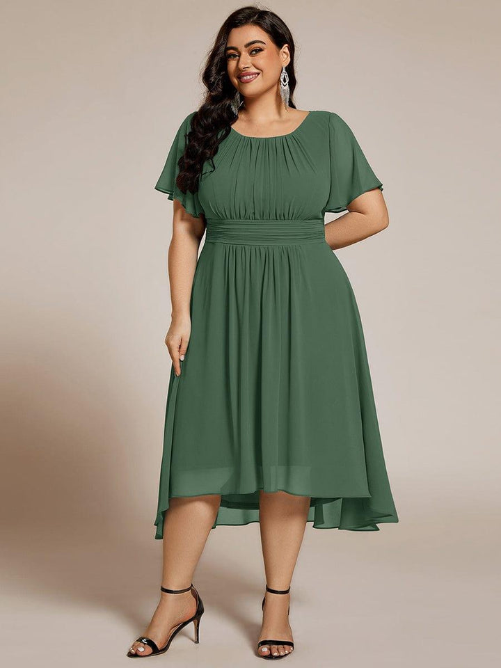 Portofino™- Chiffon Round Neckline Wedding Guest Dress