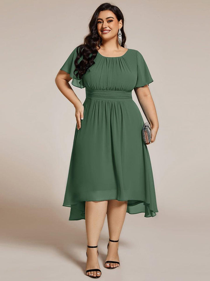 Portofino™- Chiffon Round Neckline Wedding Guest Dress