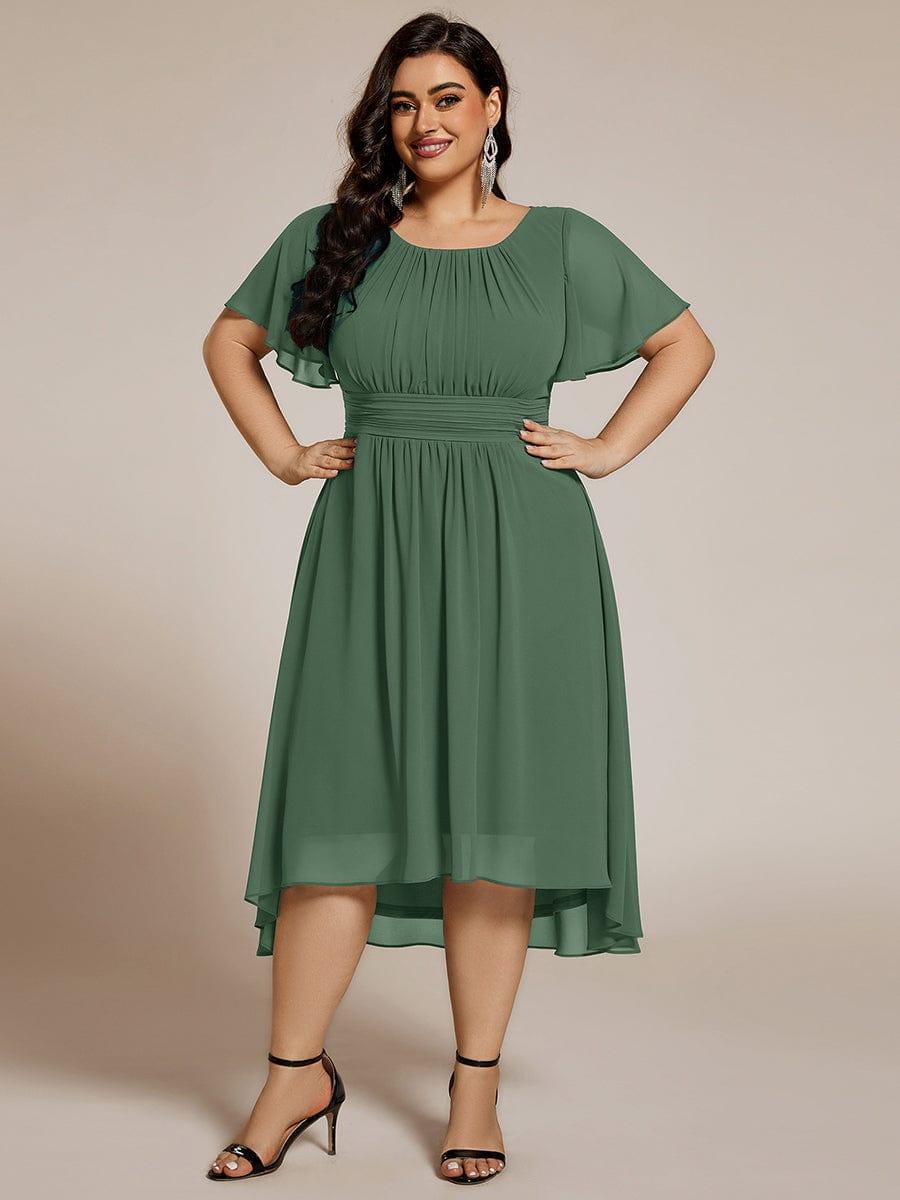 Portofino™- Chiffon Round Neckline Wedding Guest Dress