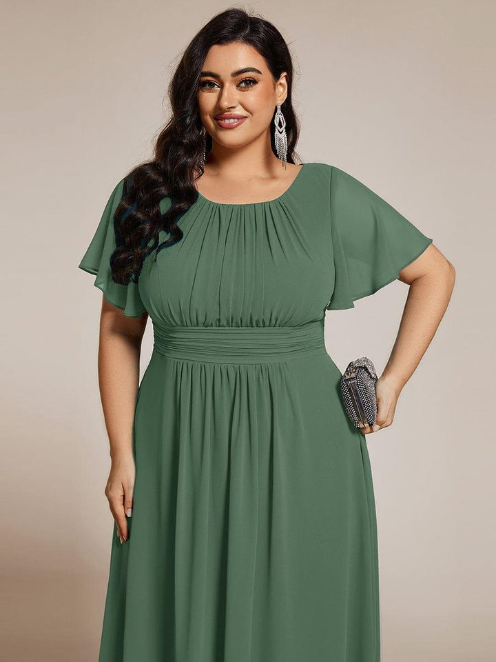 Portofino™- Chiffon Round Neckline Wedding Guest Dress