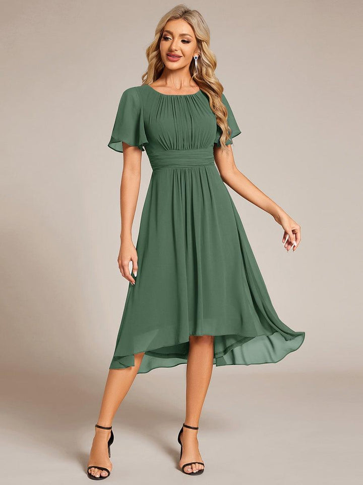 Portofino™- Chiffon Round Neckline Wedding Guest Dress