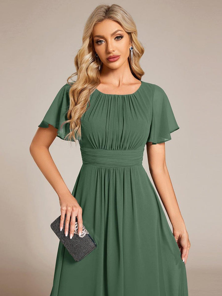 Portofino™- Chiffon Round Neckline Wedding Guest Dress